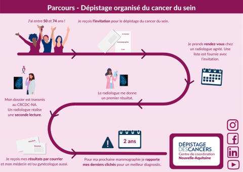 Parcours - dépistage organisé du cancer du sein